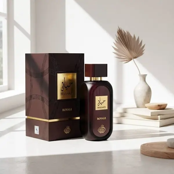 عطر ادکلن مردانه حیاتی رویال فراگرانس ورد،رایحه موصوف قهوه‌ای