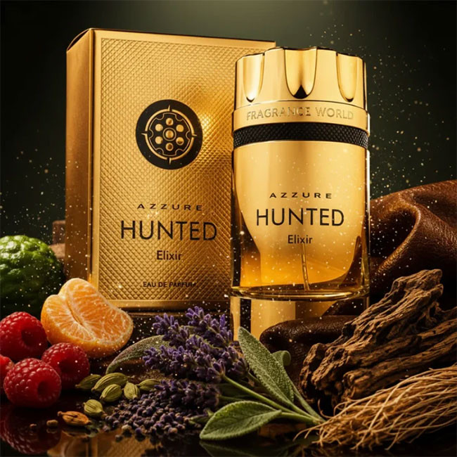 عطر ادکلن مردانه هانتد آزور الکسیر فرگرانس ورد 100میل رایحه آزارو فور اوروانتد الکسیر