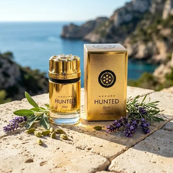 عطر ادکلن مردانه هانتد آزور الکسیر فرگرانس ورد 100میل رایحه آزارو فور اوروانتد الکسیر
