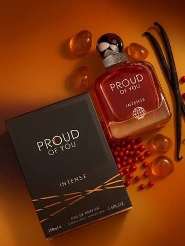 عطر ادکلن پرود آف یو اینتنس فرگرانس ورد 100میل رایحه جورجیو آرمانی استرانگ ویت یو اینتنسلی